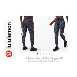 Lululemon Ready To Rulu Joggers Sweat Pants. 12. Eventide Jacquard Black/Gray